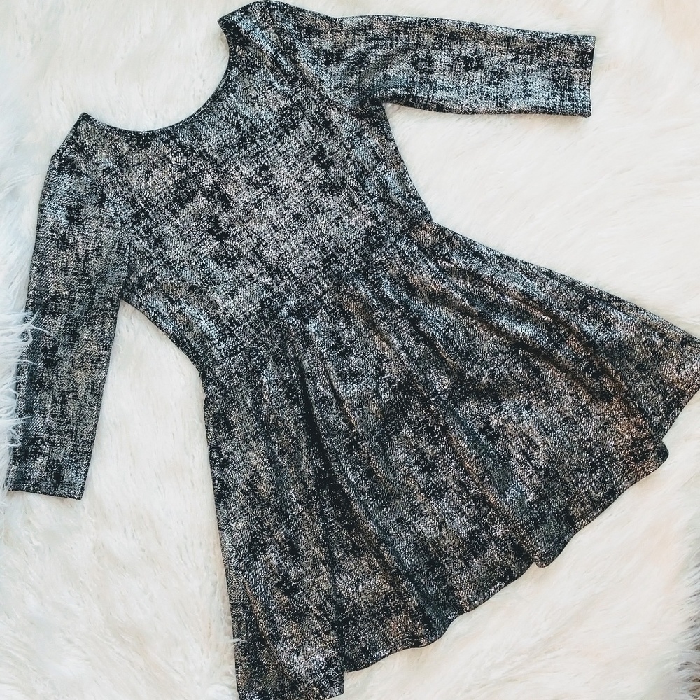 Metallic Silver Dress